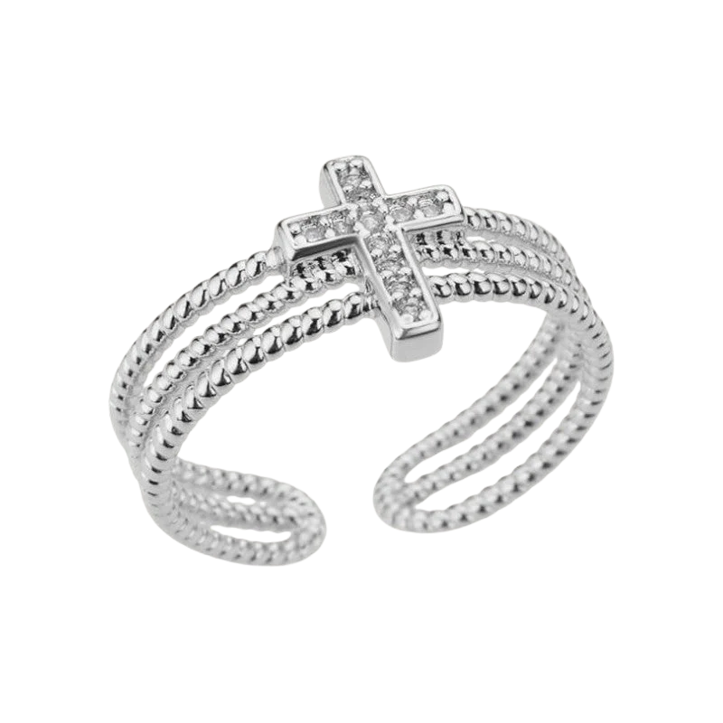 Silberner Dreifach Ring