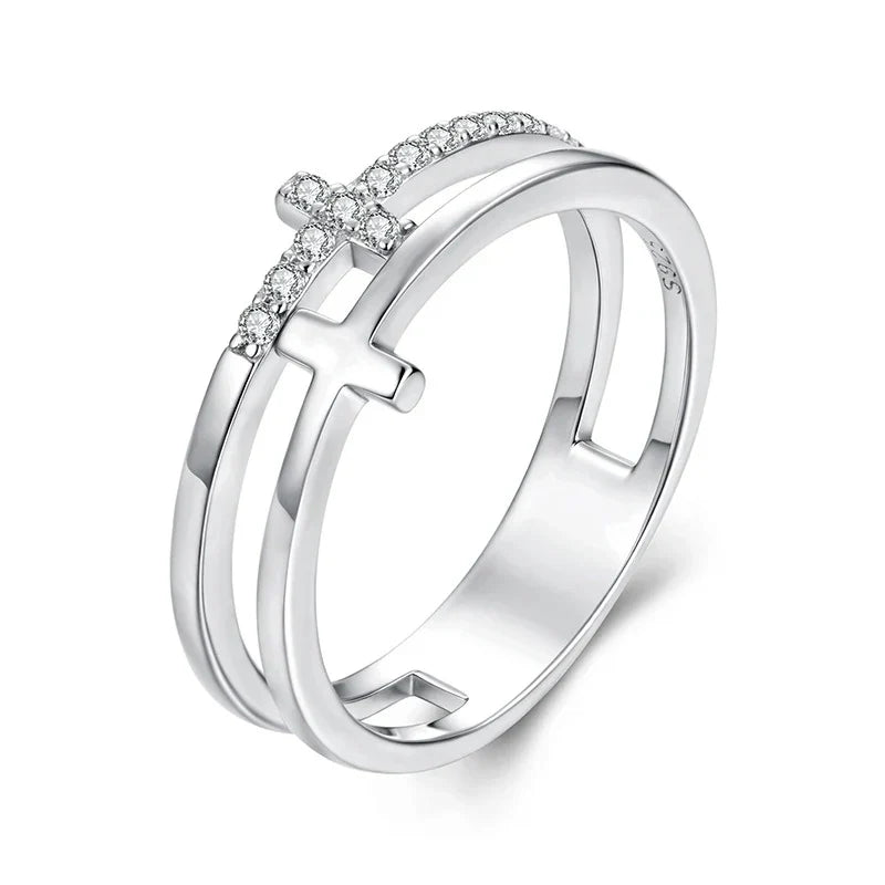 Silber Schimmernder Ring