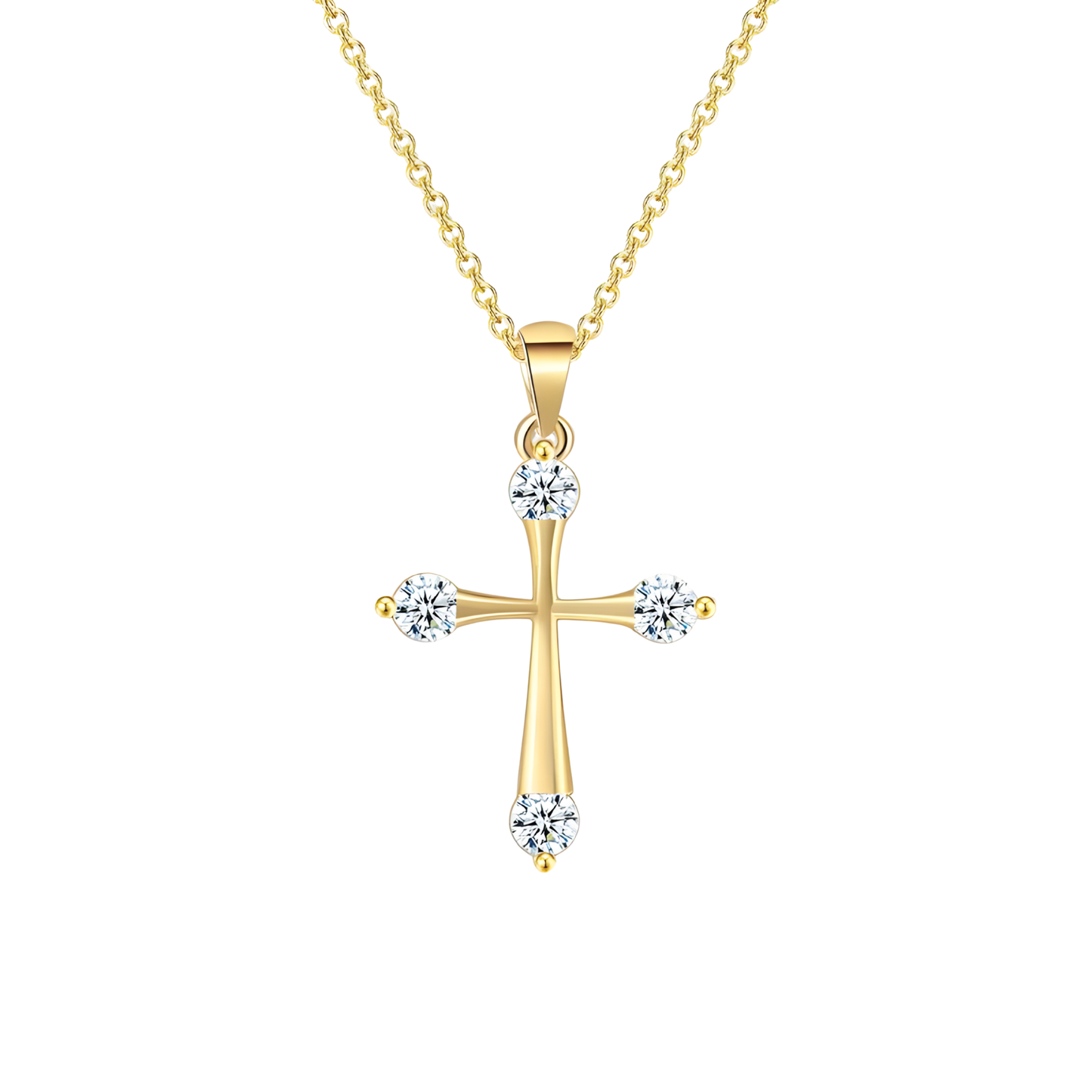 Elegante Goldene Kreuzkette